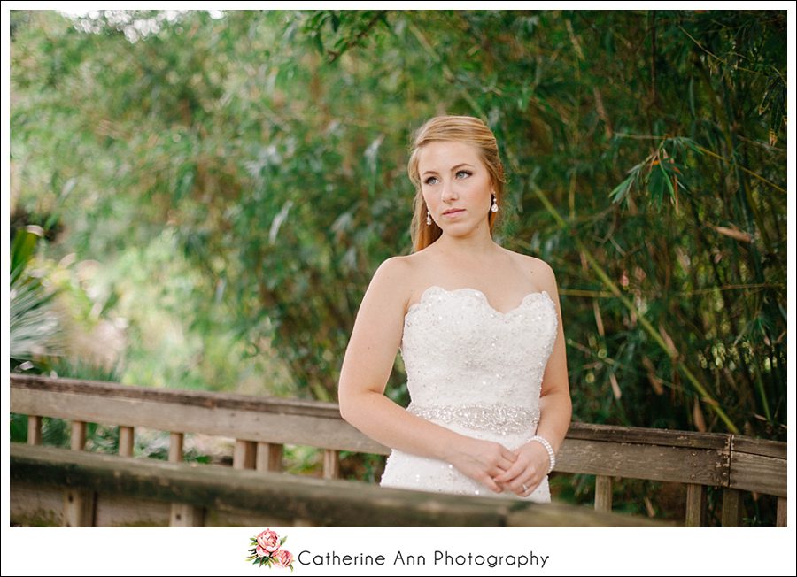 Tampa bride with bamboo in the background