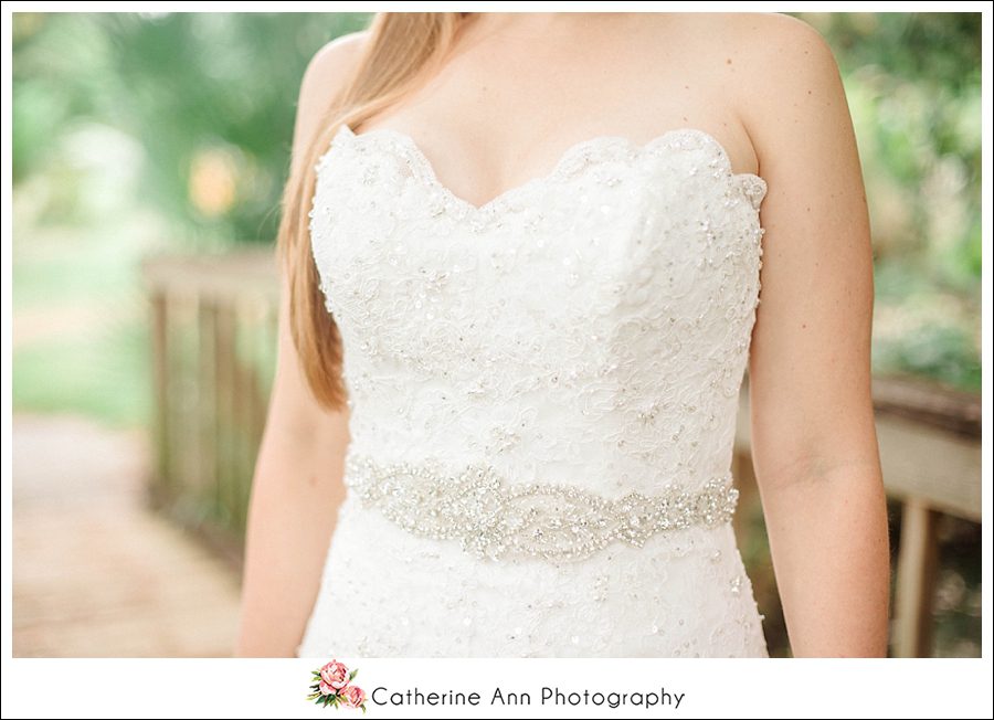 lace bridal gown details