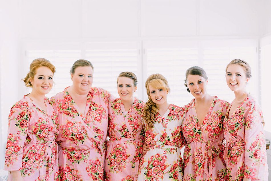 floral bridesmaids robes 