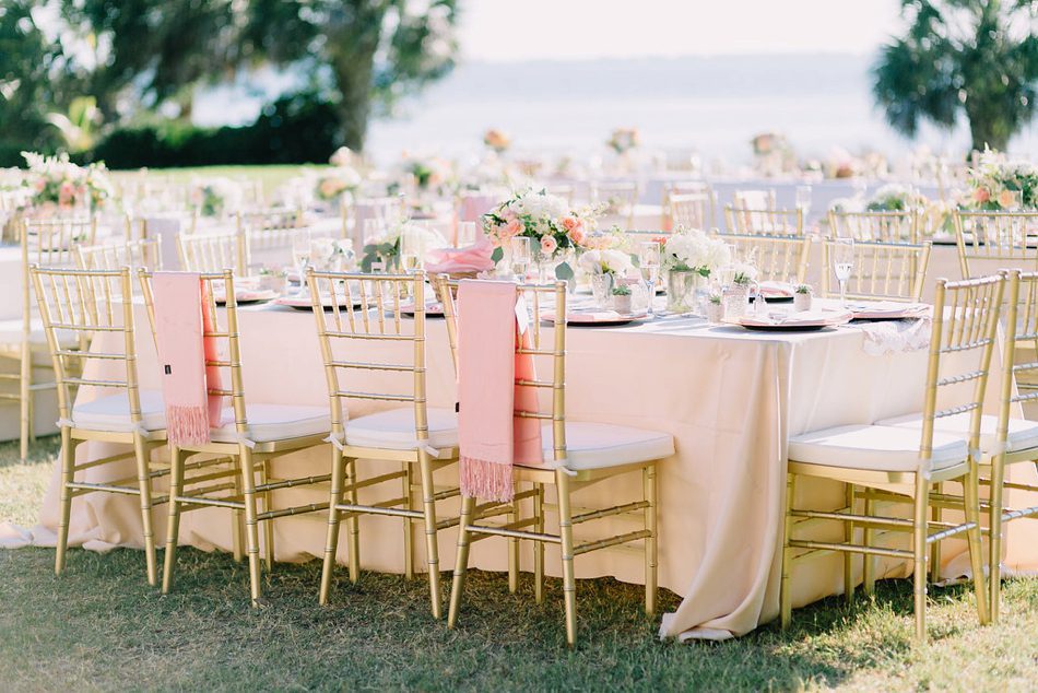 blush and gold wedding reception inspiration 