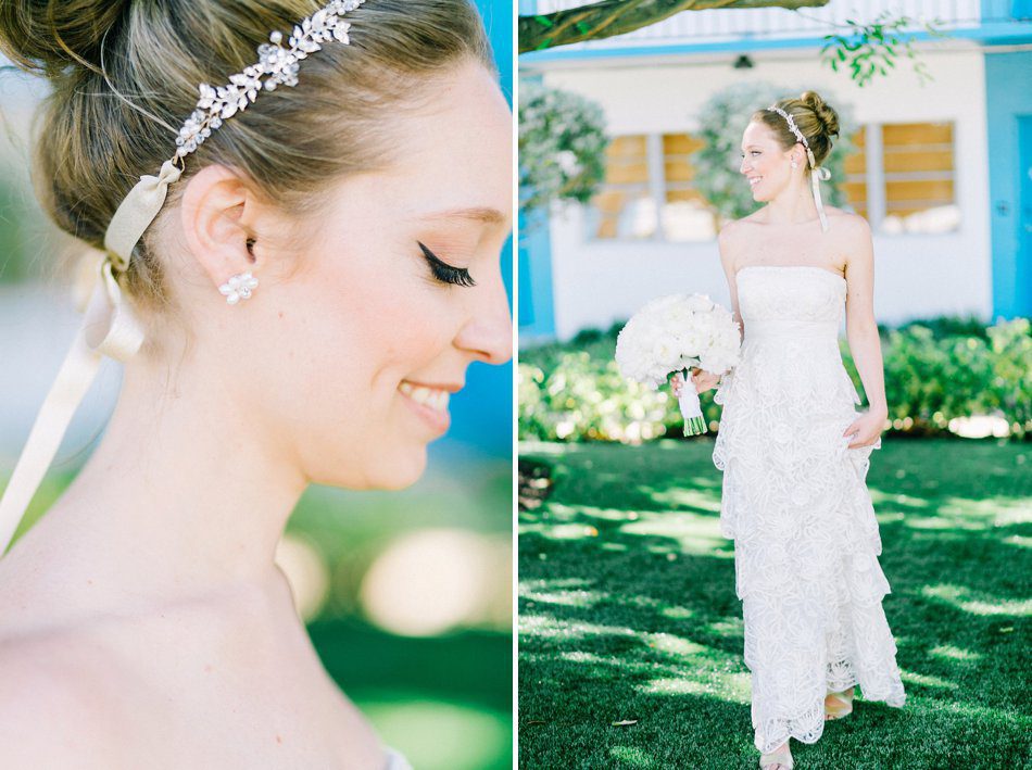 Outdoor bridal portraits with BHLDN gown by Catherine Ann Photography