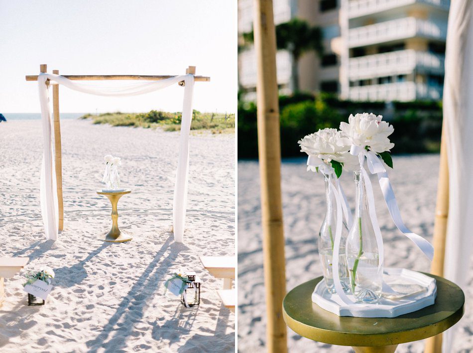 Beach ceremony decor inspiration 