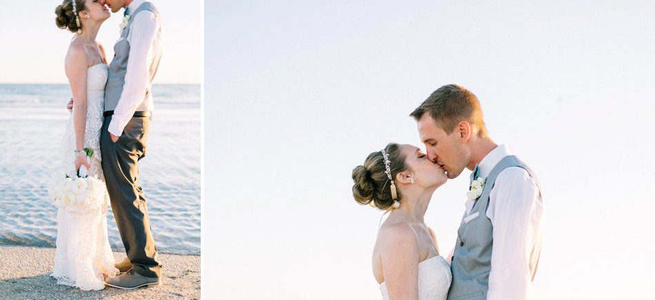 Vintage inspired beach wedding photo by Catherine Ann Photography