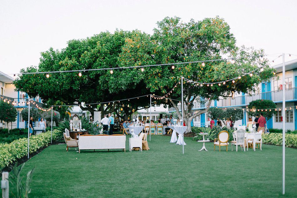 Beach garden wedding ideas. Destination wedding at the Postcard Inn on the Beach by Catherine Ann Photography