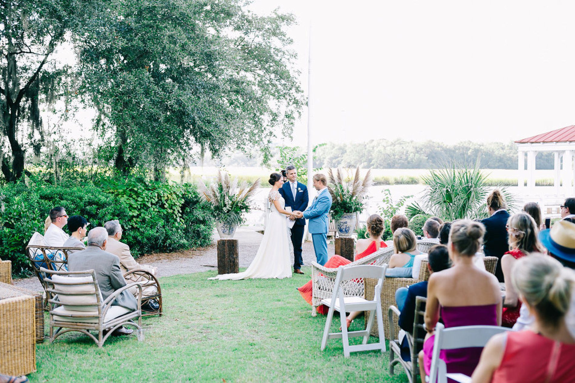 Coastal wedding ceremony in Charleston SC