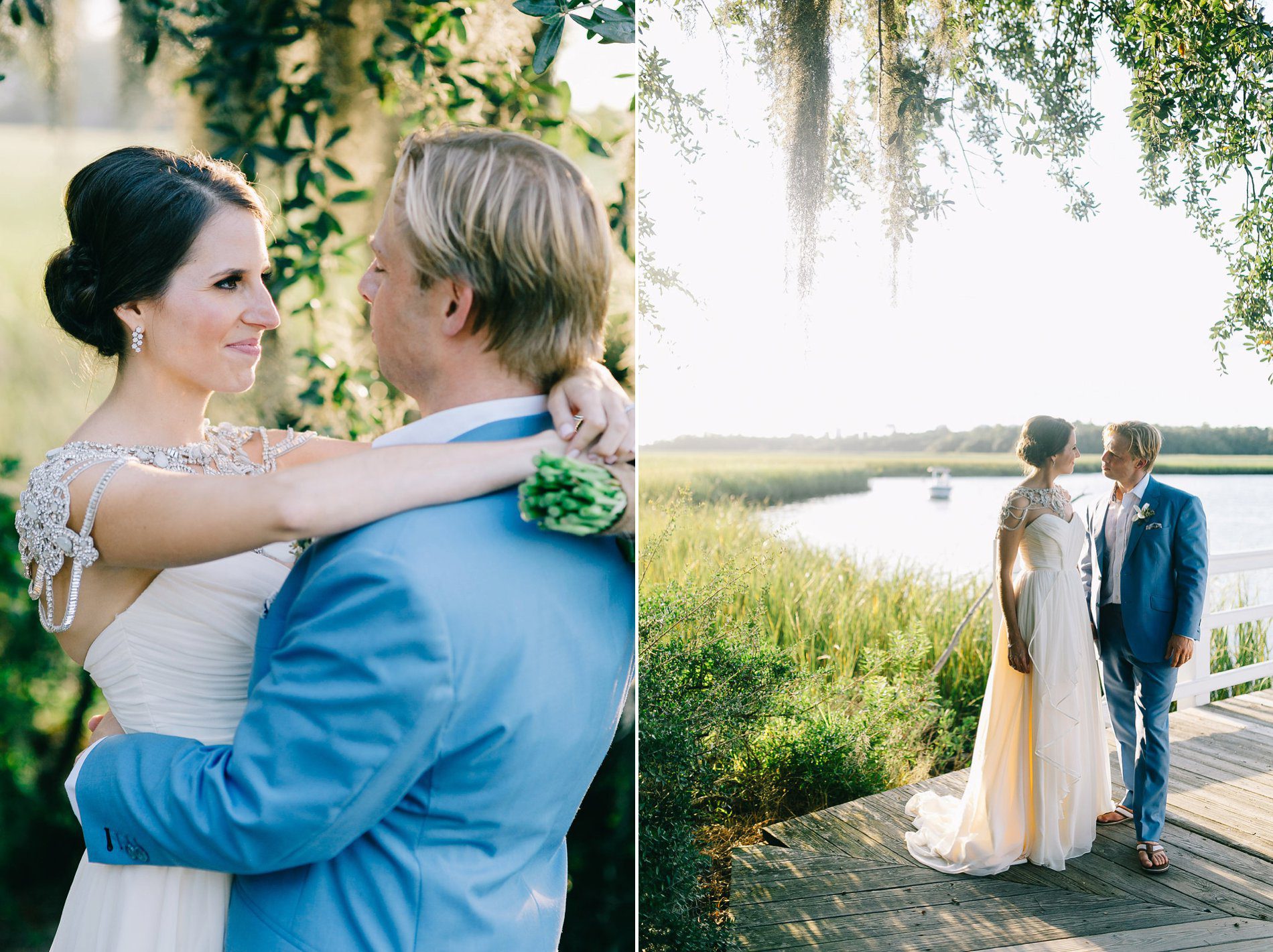Charleston wedding pictures of bride and groom by Catherine Ann Photography