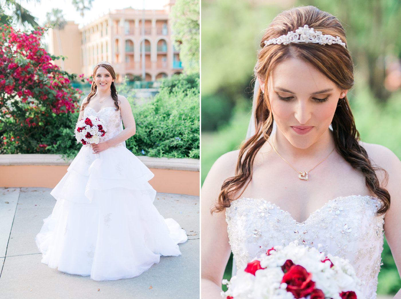 Disney bridal portraits at Coronado Springs Resort by Catherine Ann Photography