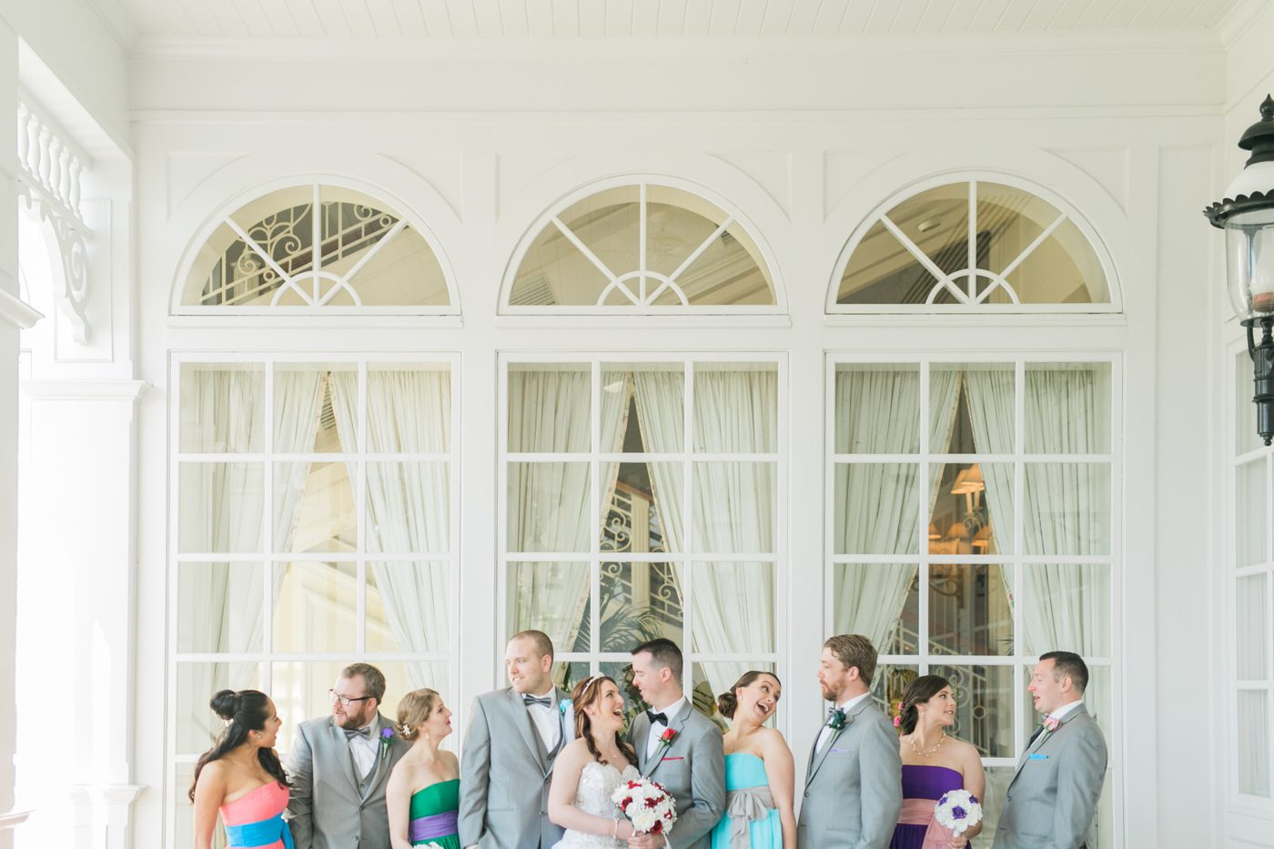 Fun bridal party picture at Grand Floridian in Orlando 