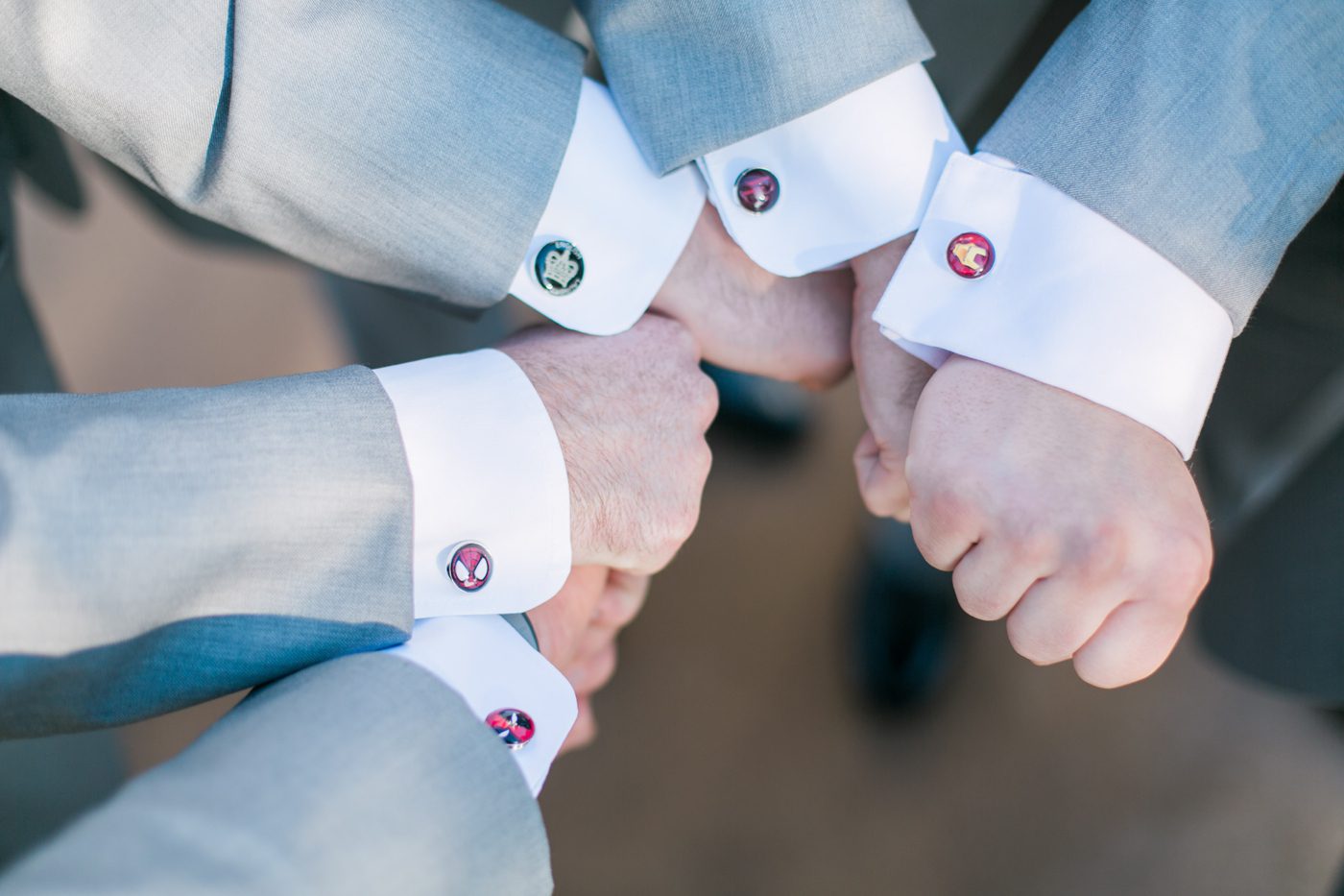 Marvel super hero cufflinks for groomsmen 
