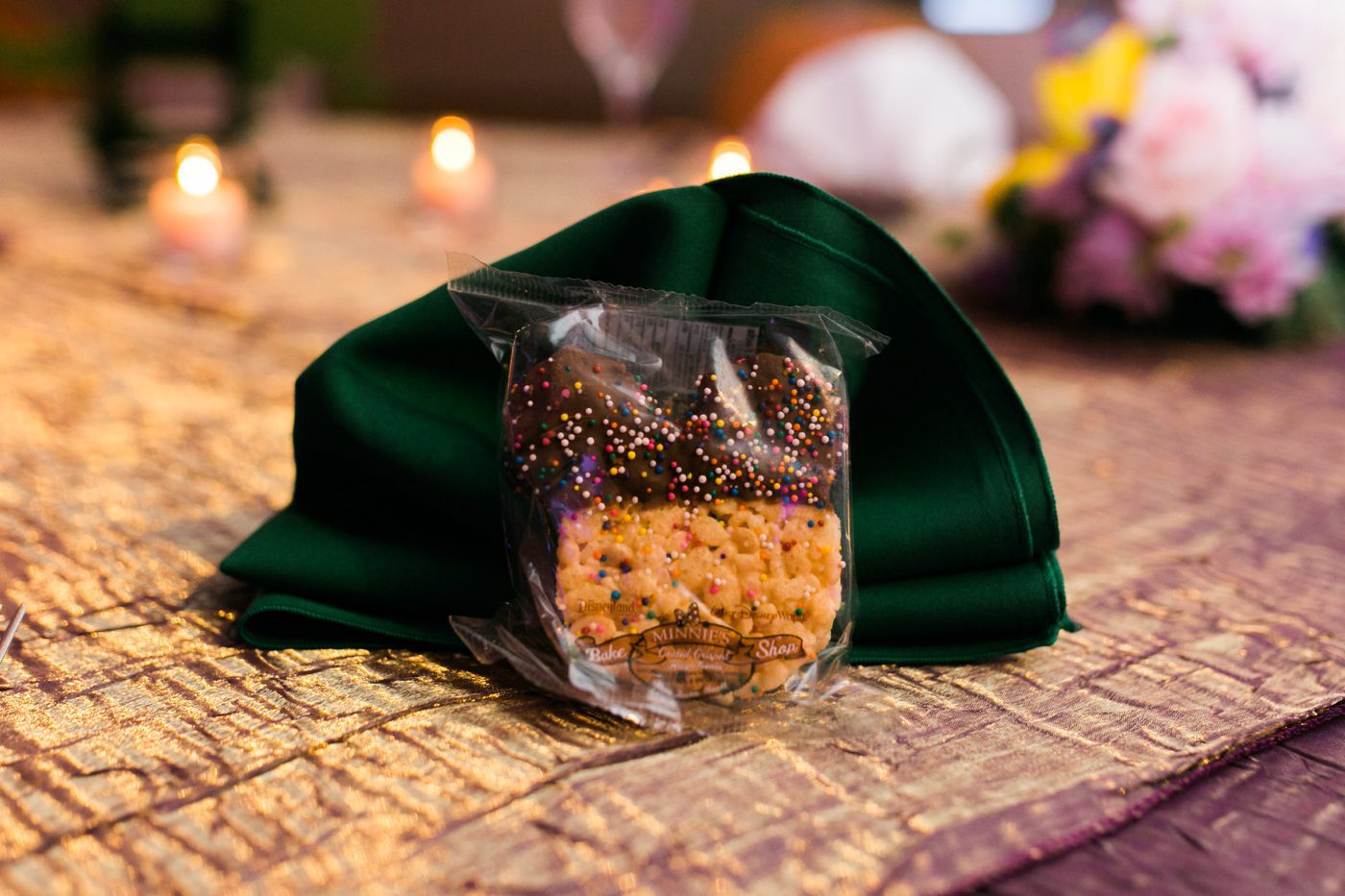 Mickey Mouse rice crispy treat for Disney wedding