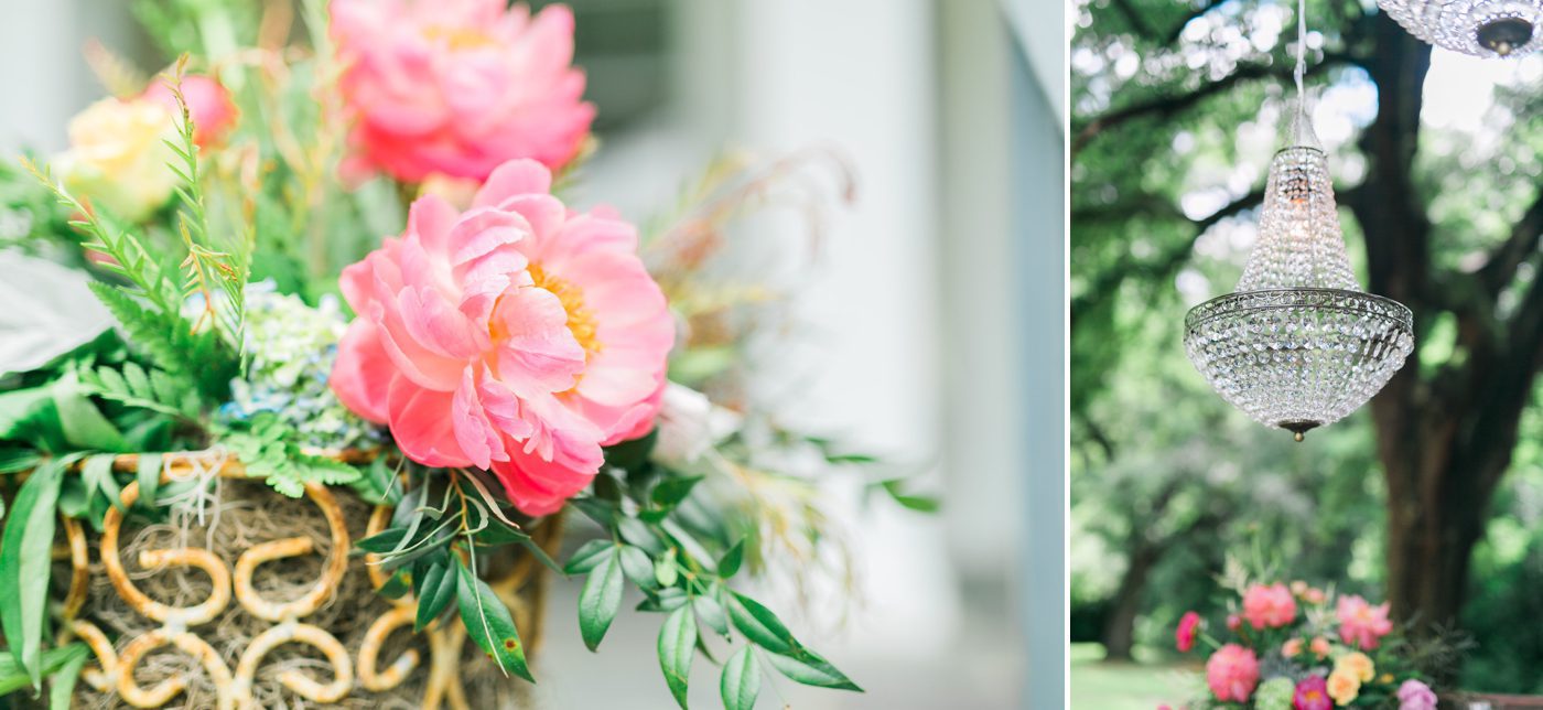 Pink peony bouquet. Photo by Charleston wedding photographer Catherine Ann Photography