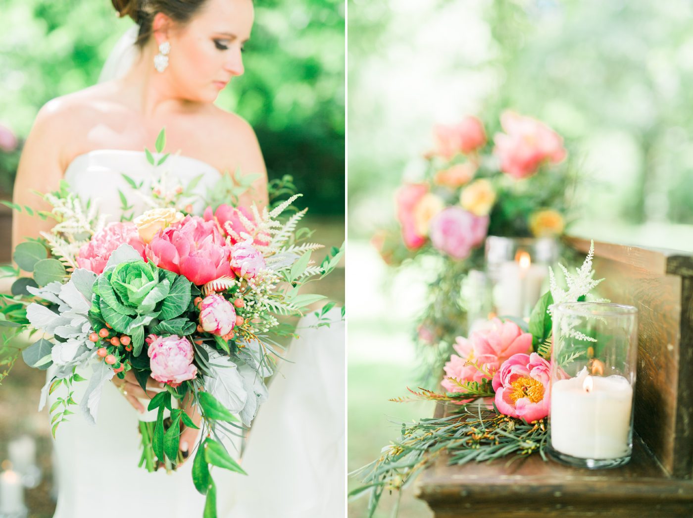 The most gorgeous wedding florals from a southern wedding at a historic estate in South Carolina. Photo by Charleston wedding photographer Catherine Ann Photography