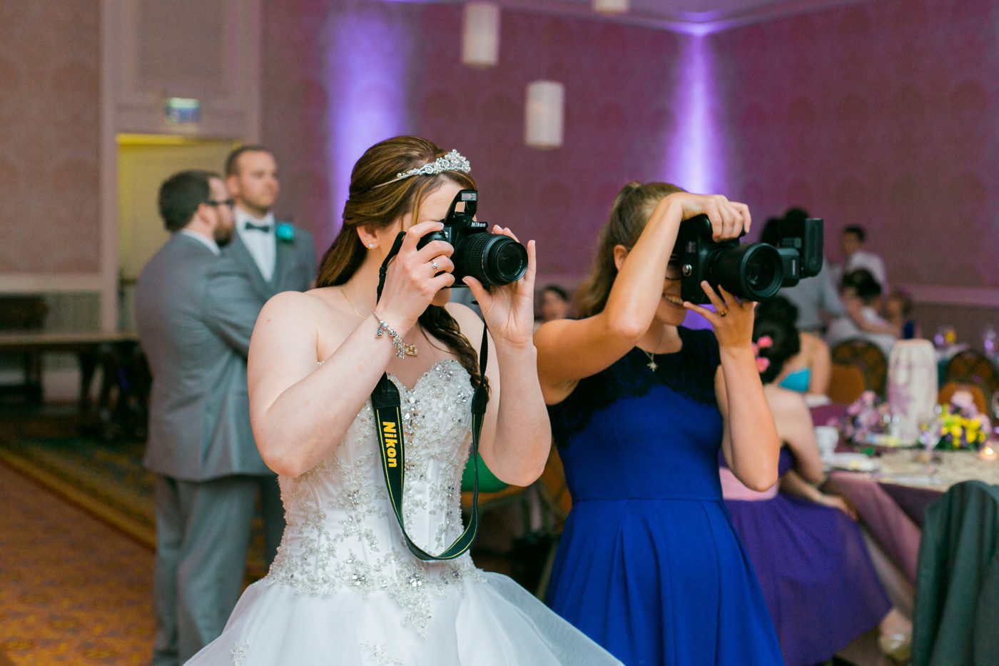 Bride and Catherine Ann Photography taking photos