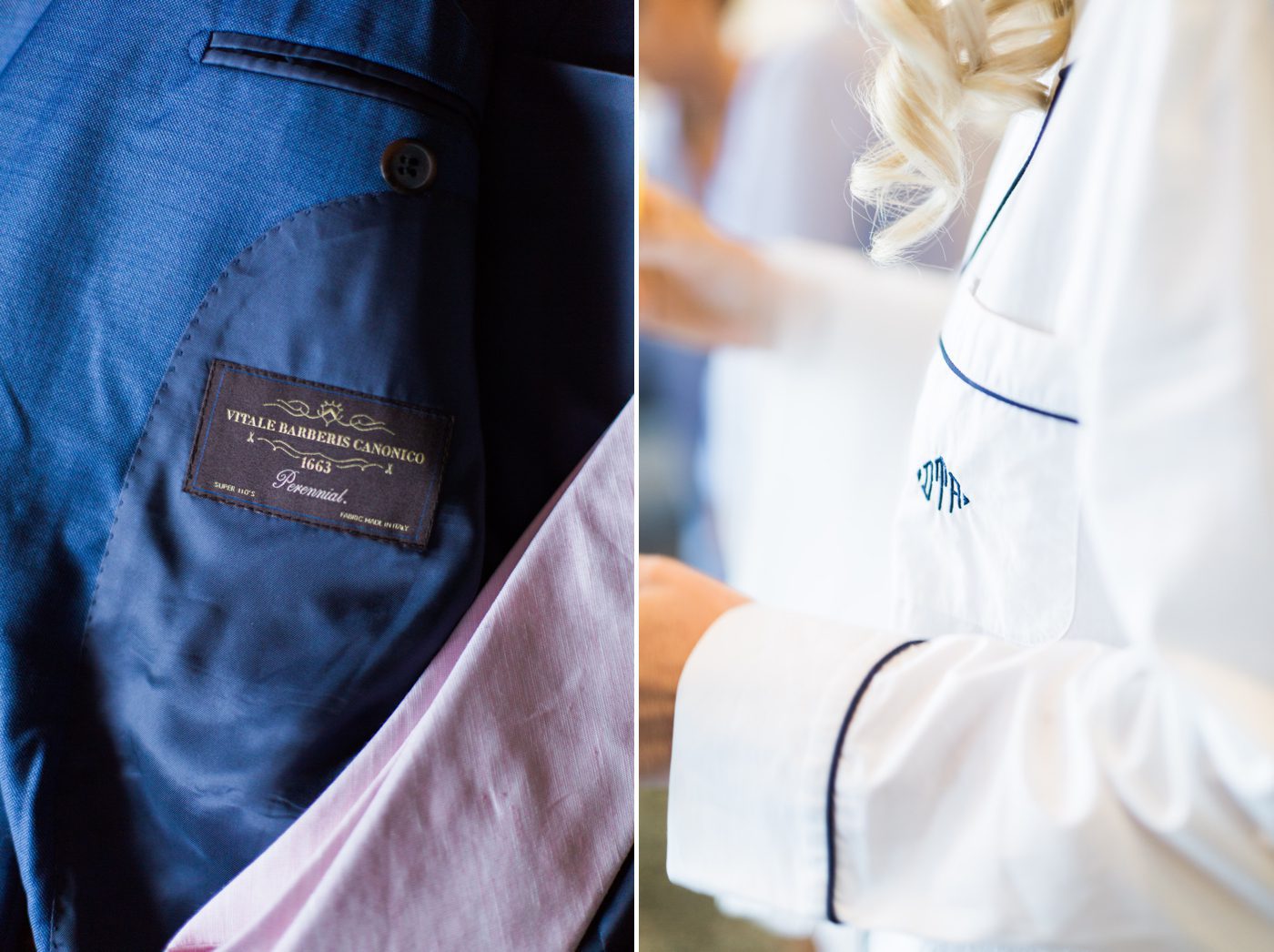 Wedding day details monogrammed bridal shirt