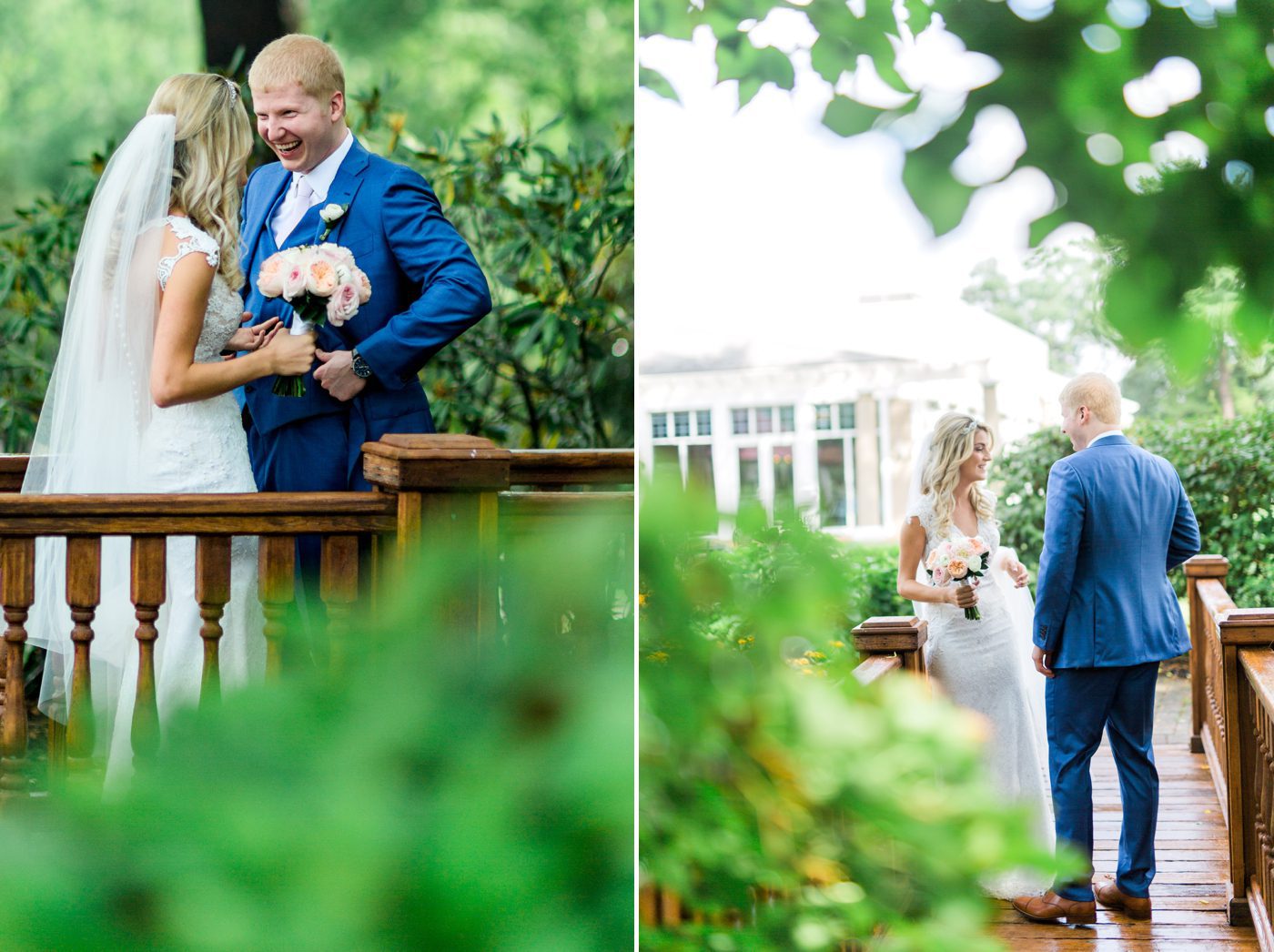 Joyful bride and groom at Stonebridge Country Club