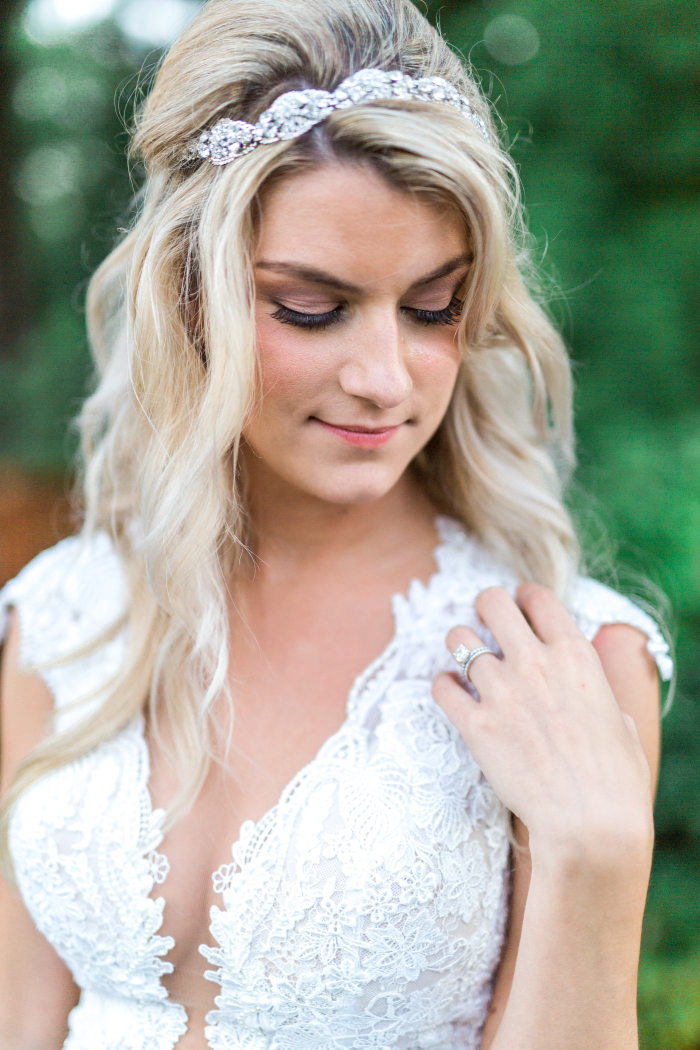Long Island bridal photo with wedding makeup and hair by Gretchen Marie 