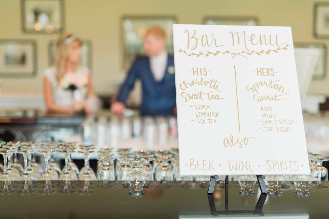 Signature wedding drinks