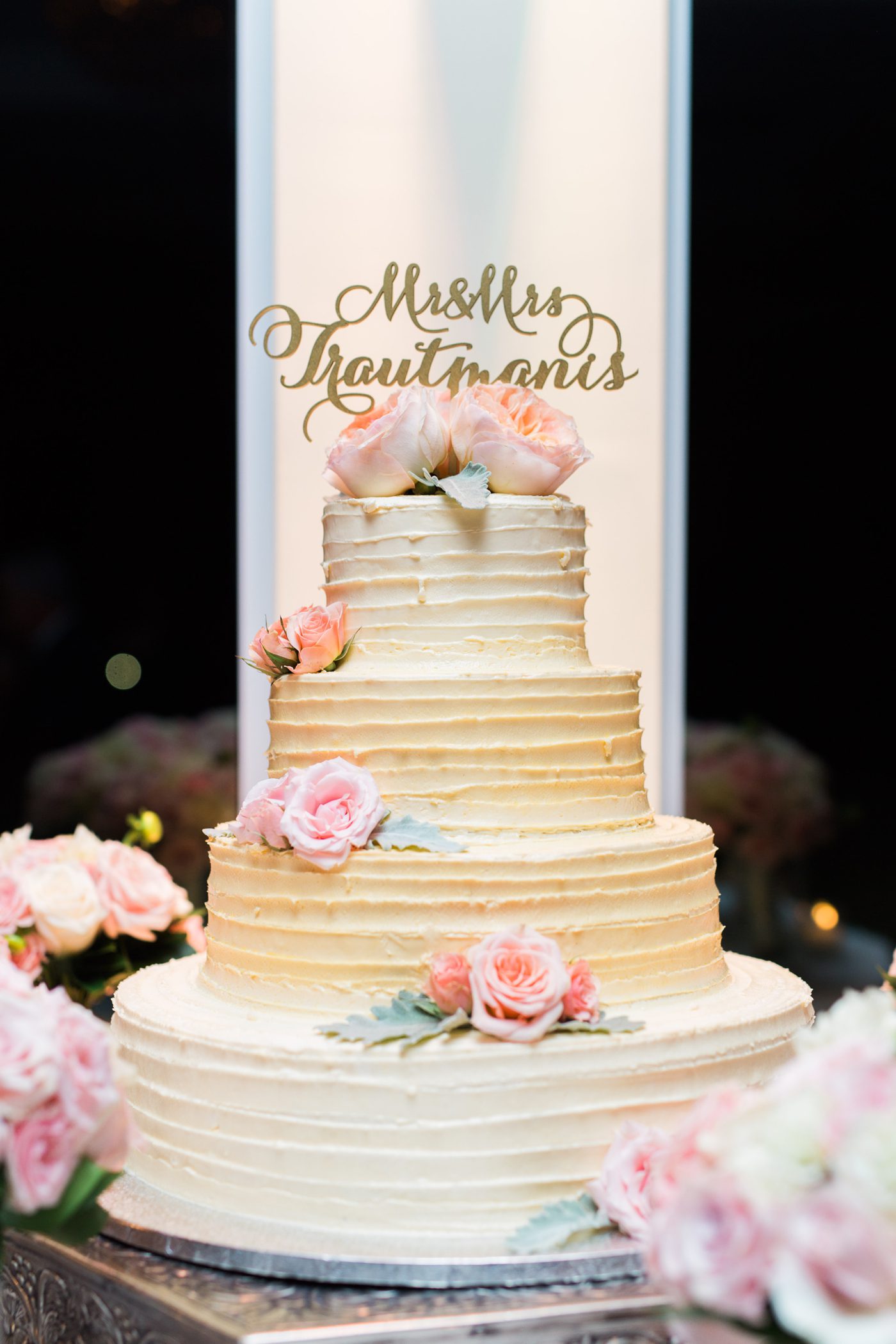 calligraphy wedding cake topper