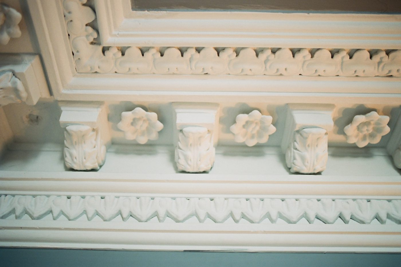 Crown molding detail inside an Irish Victorian era home 