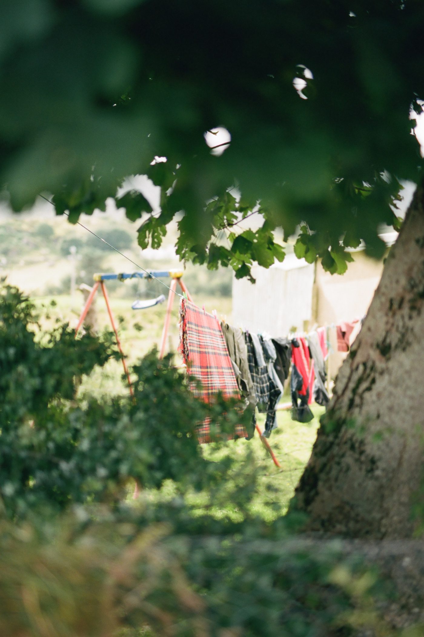 Clothes hanging out to dry in Ireland