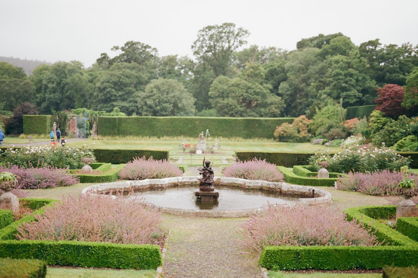 Victorian gardens with fountain at Kilruddery House