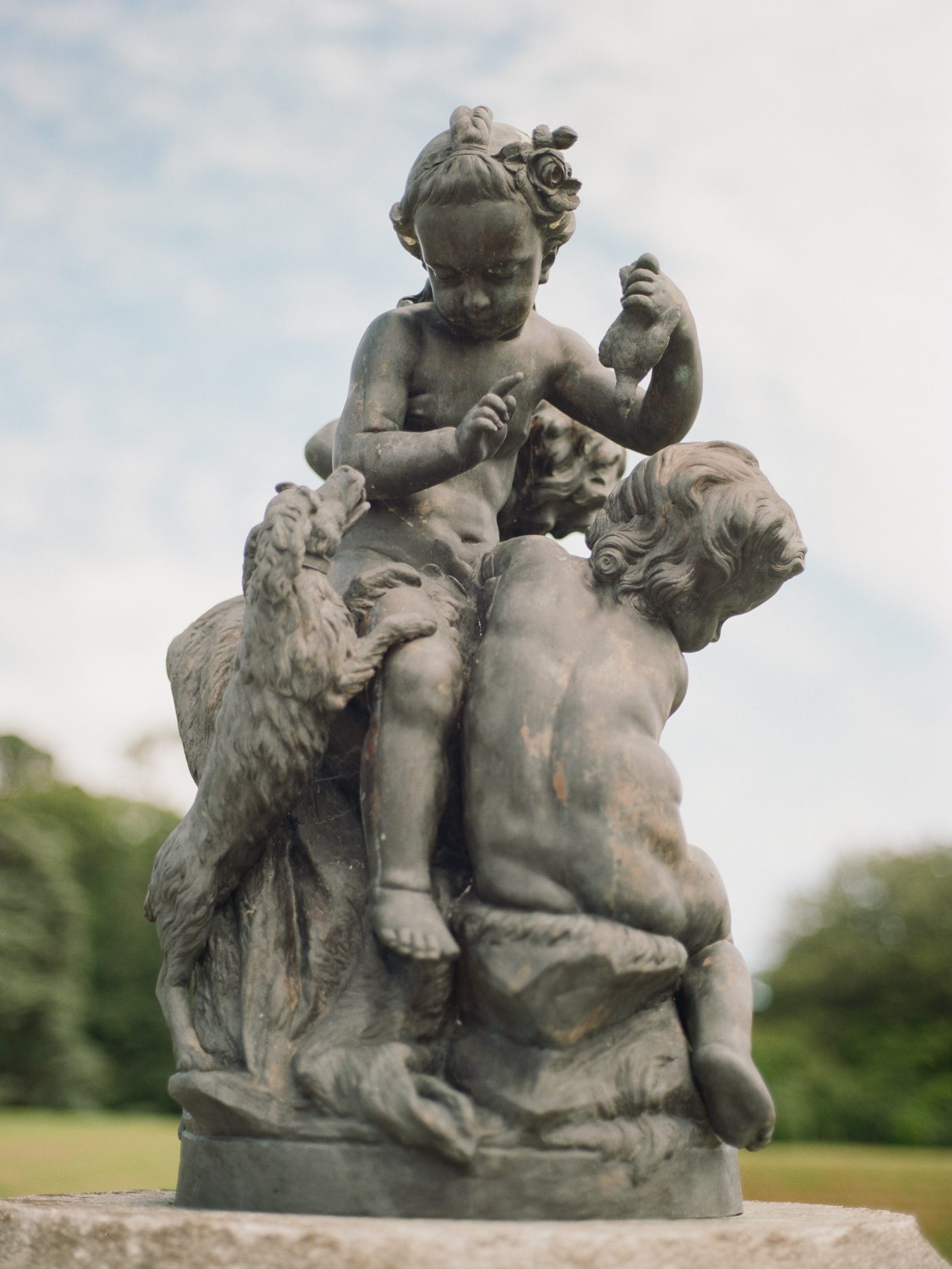Victorian statue in Ireland garden