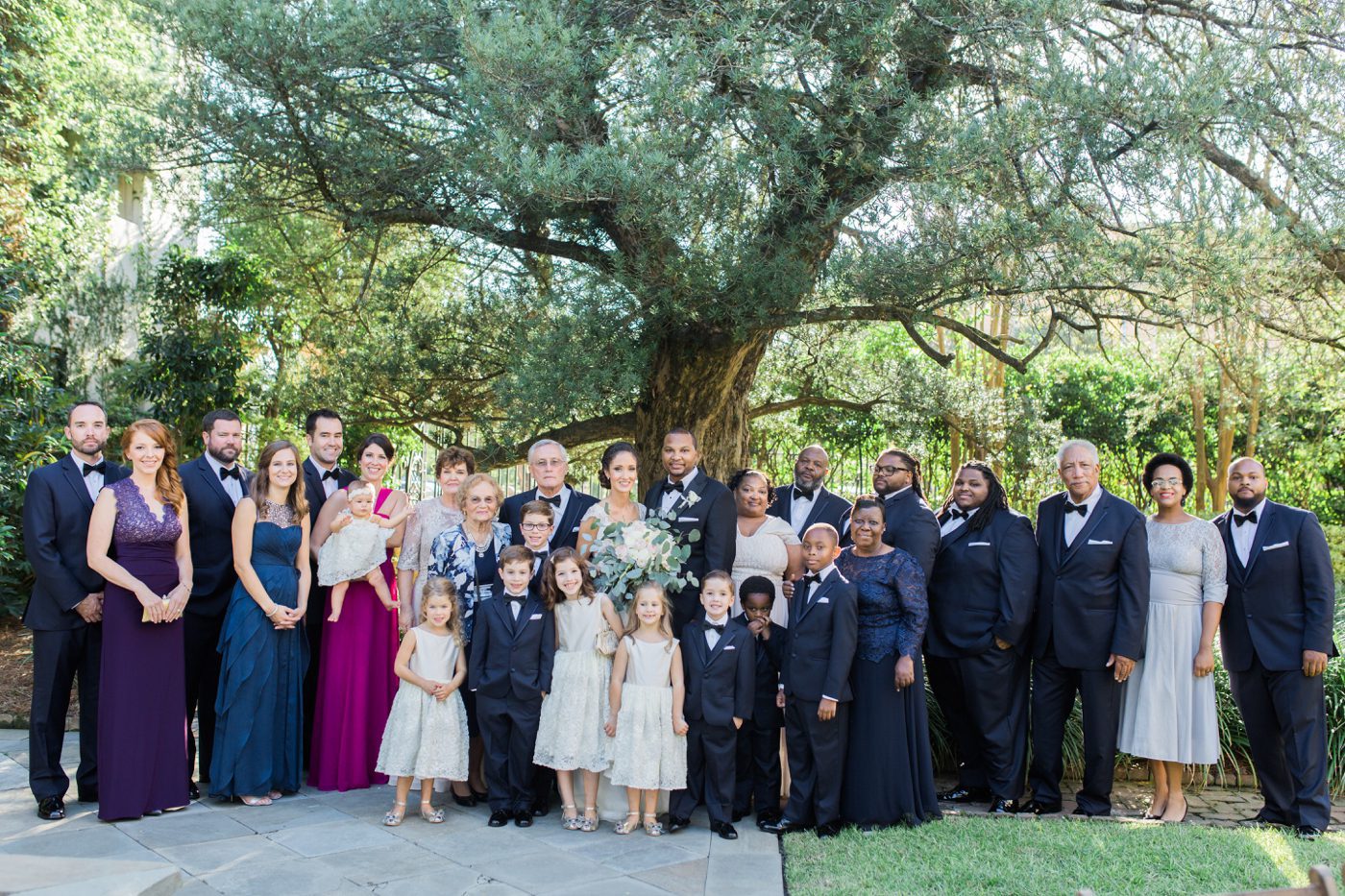 Wedding family picture at William Aiken House | Elegant William Aiken House Wedding Photos | Charleston SC wedding photographers Catherine Ann Photography