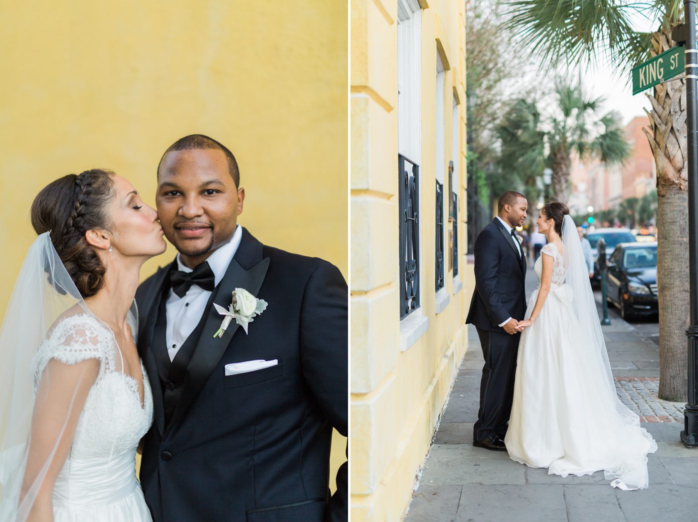 Wedding pictures on King St downtown Charleston | Elegant William Aiken House Wedding Photos | Charleston SC wedding photographers Catherine Ann Photography