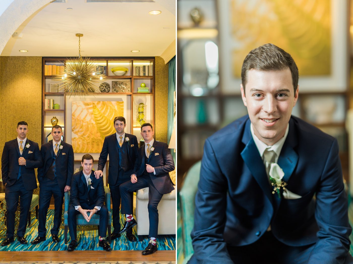 Groomsmen picture at the Vinoy by Catherine Ann Photography