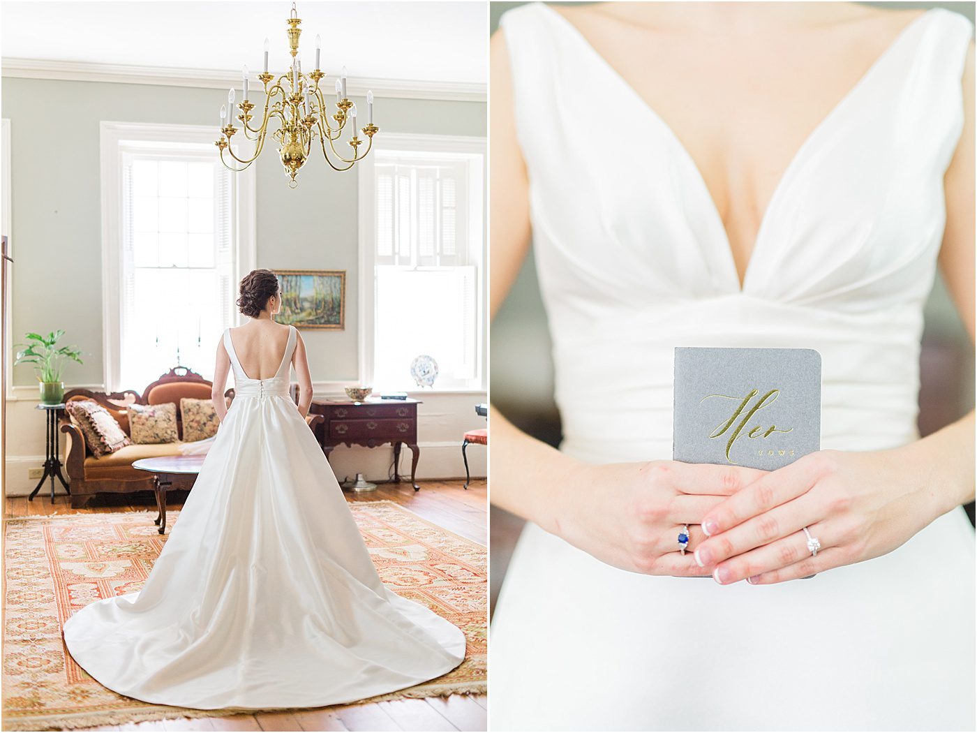 Her Vows book | French Huguenot Church Charleston Wedding Photos | Charleston SC wedding photographer Catherine Ann Photography