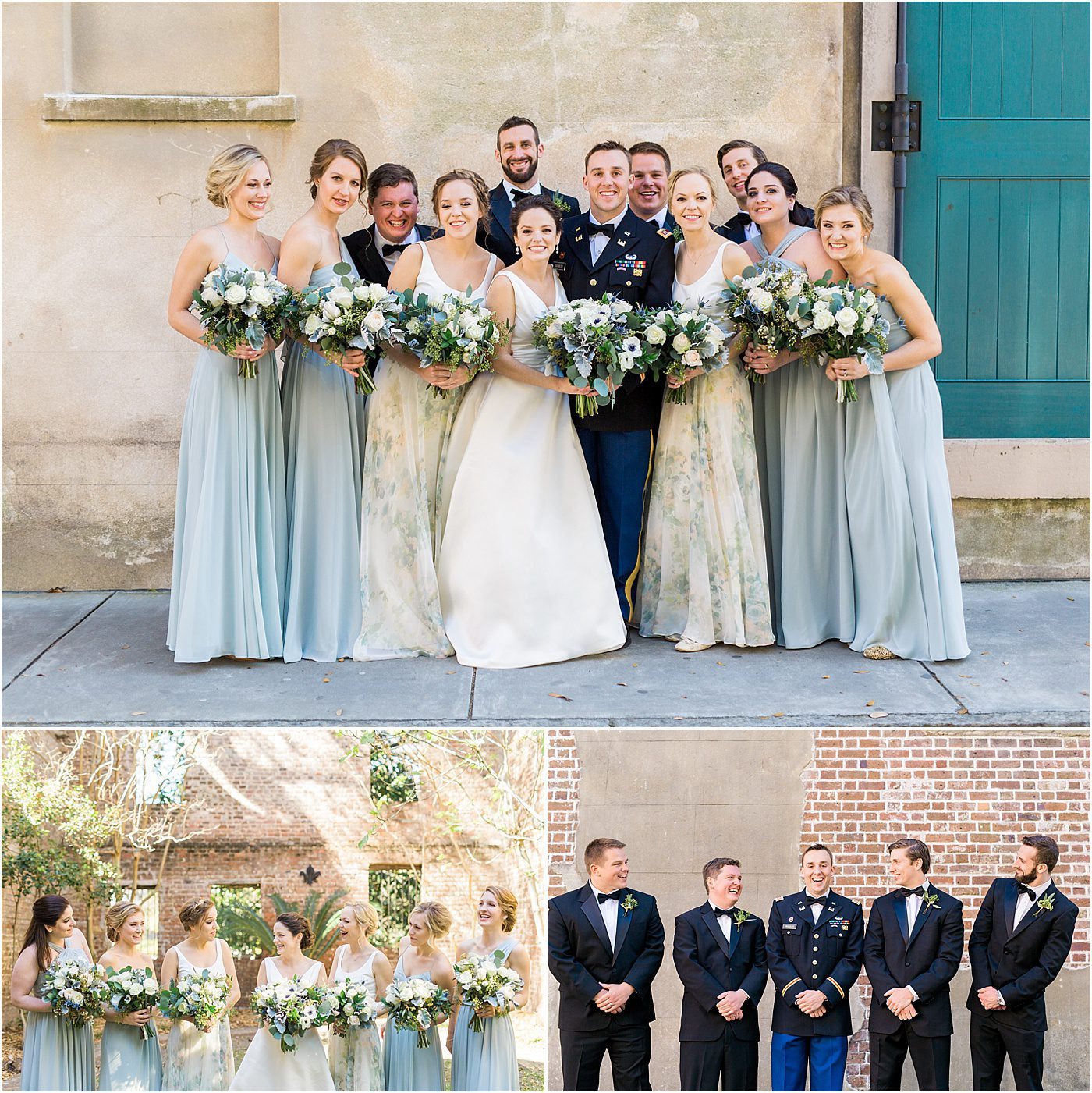 Floral bridesmaids dresses for spring wedding in Charleston SC | Catherine Ann Photography