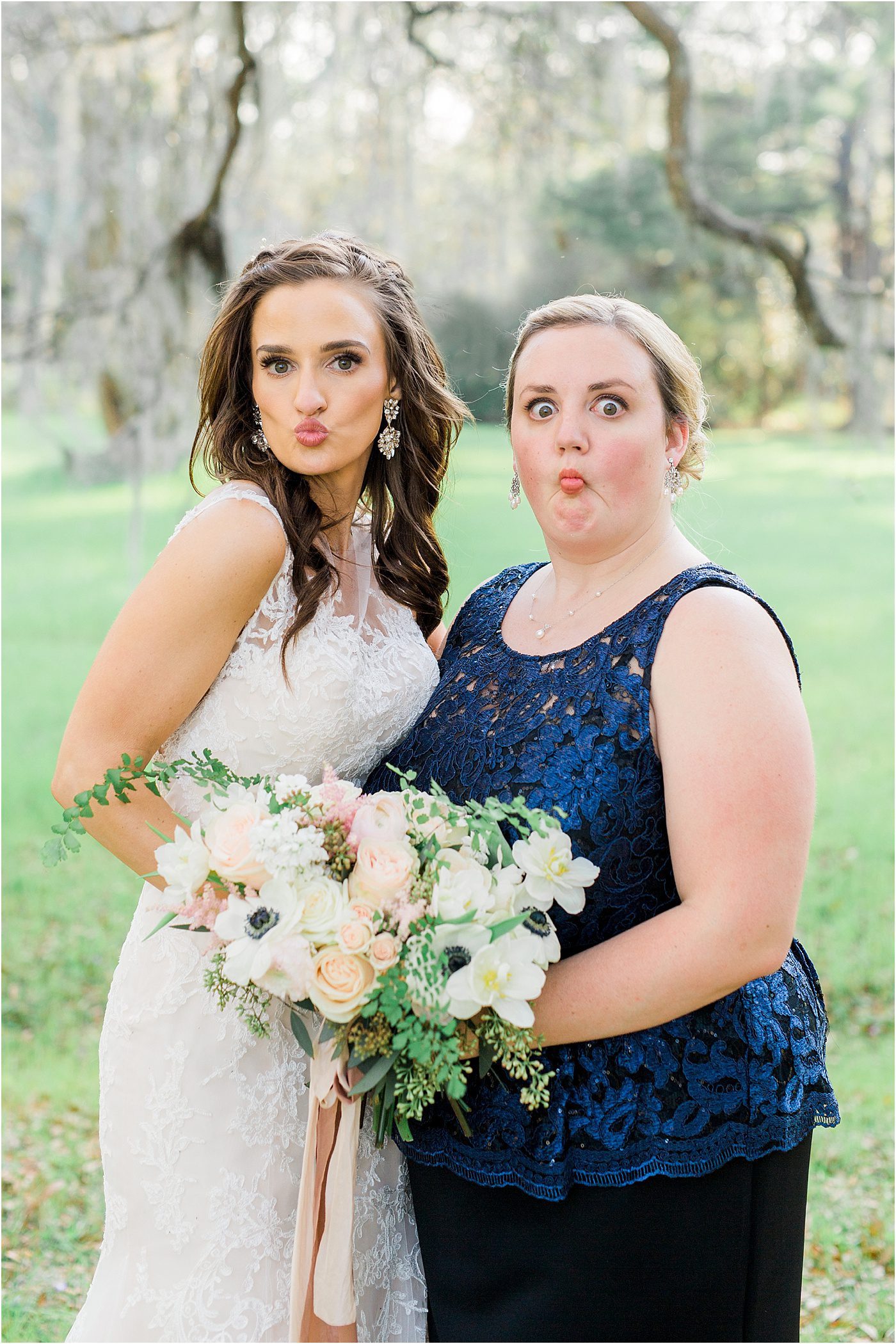 Pink and White Elopement at Magnolia Plantation | Charleston SC Wedding Photographer | Catherine Ann Photography