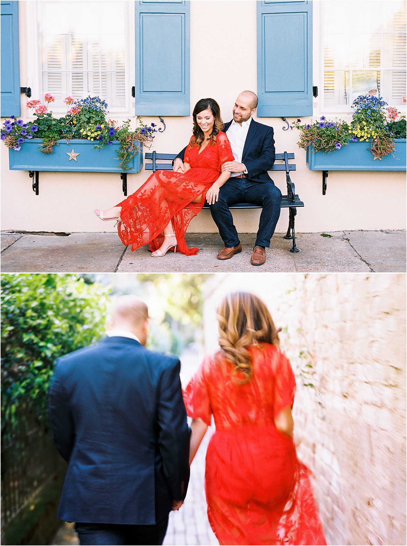 Rainbow Row engagement session Catherine Ann Photography