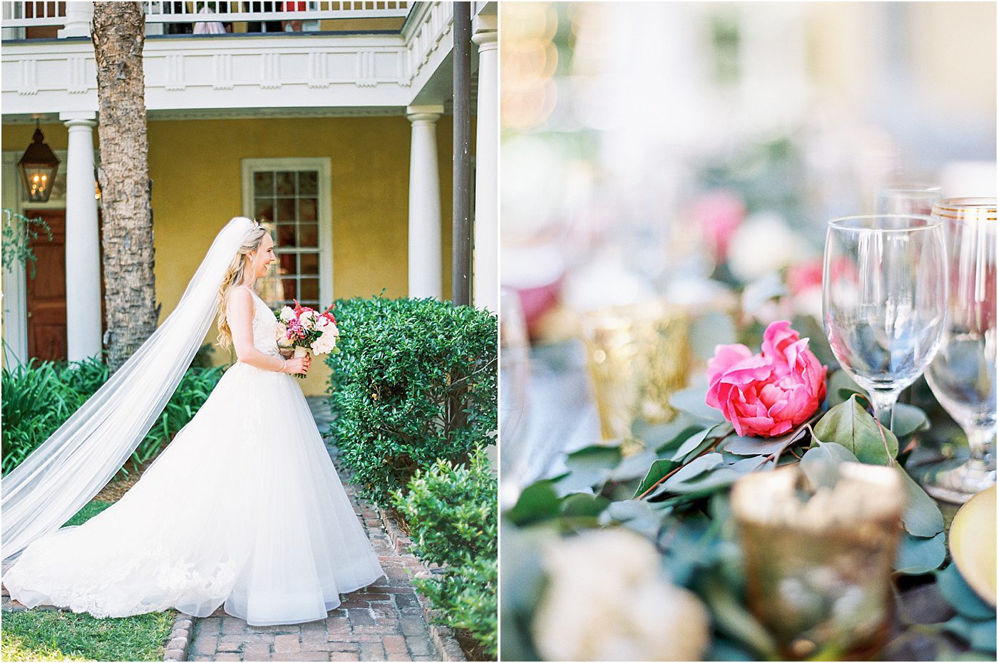 William Aiken House Wedding in the Spring with Bright Color Scheme | Charleston Wedding Photographer | Catherine Ann Photography