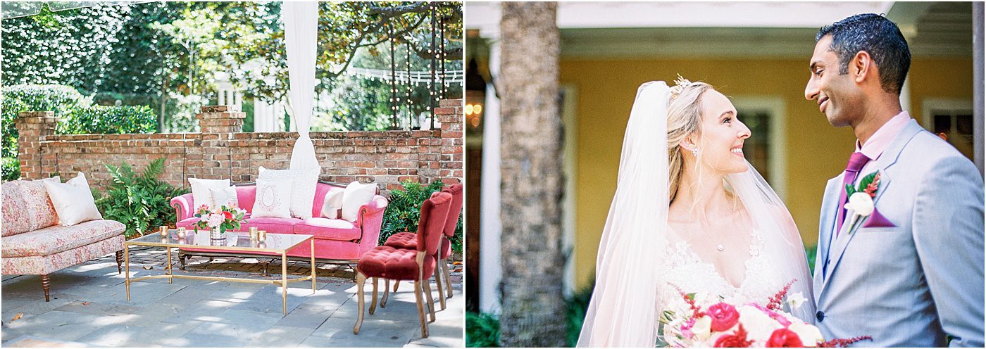 William Aiken House Wedding in the Spring with Bright Color Scheme | Charleston Wedding Photographer | Catherine Ann Photography