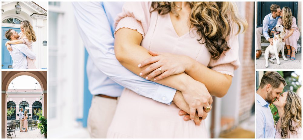 Mills House & Tradd St Engagement Photos| Charleston Engagement Photographer Catherine Ann Photography