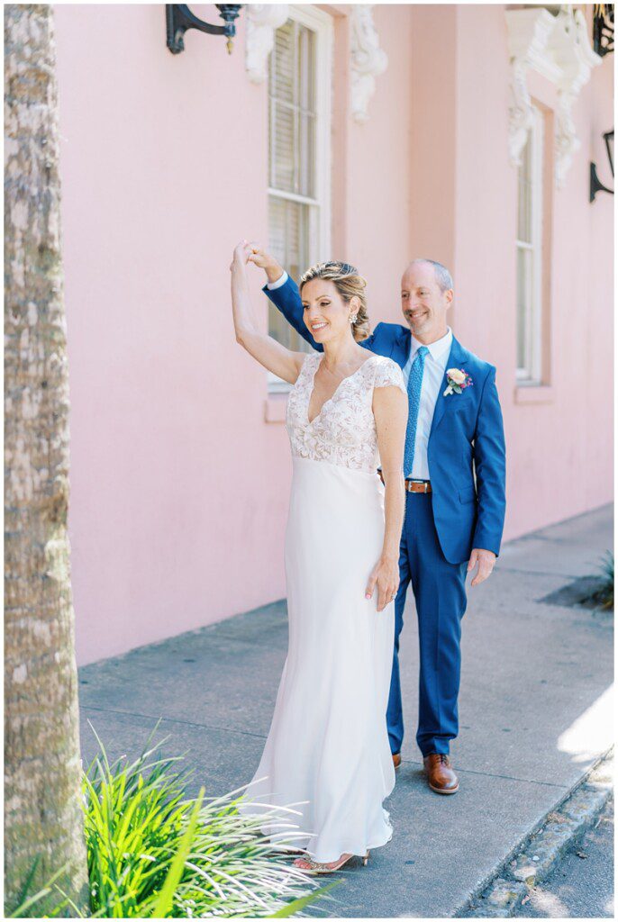 Colorful Charleston Elopement Photo by Catherine Ann Photography