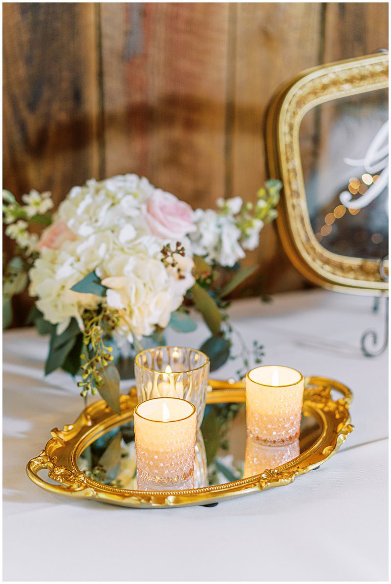 romantic candle lit wedding decor idea