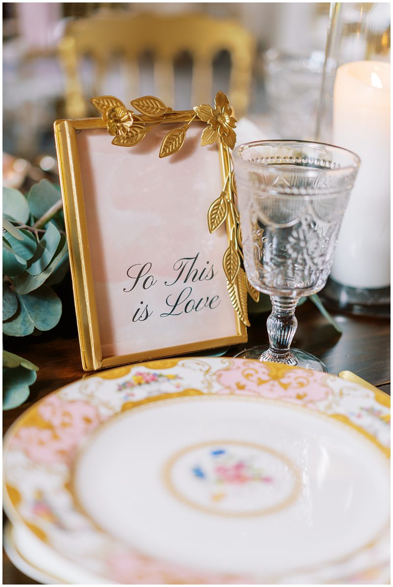 Disney inspired fairytale wedding with pink and gold details