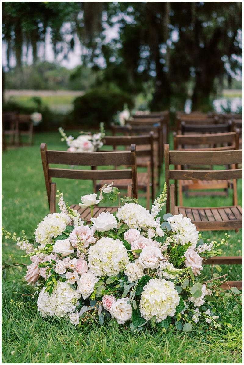 wedding ceremony flower decor 