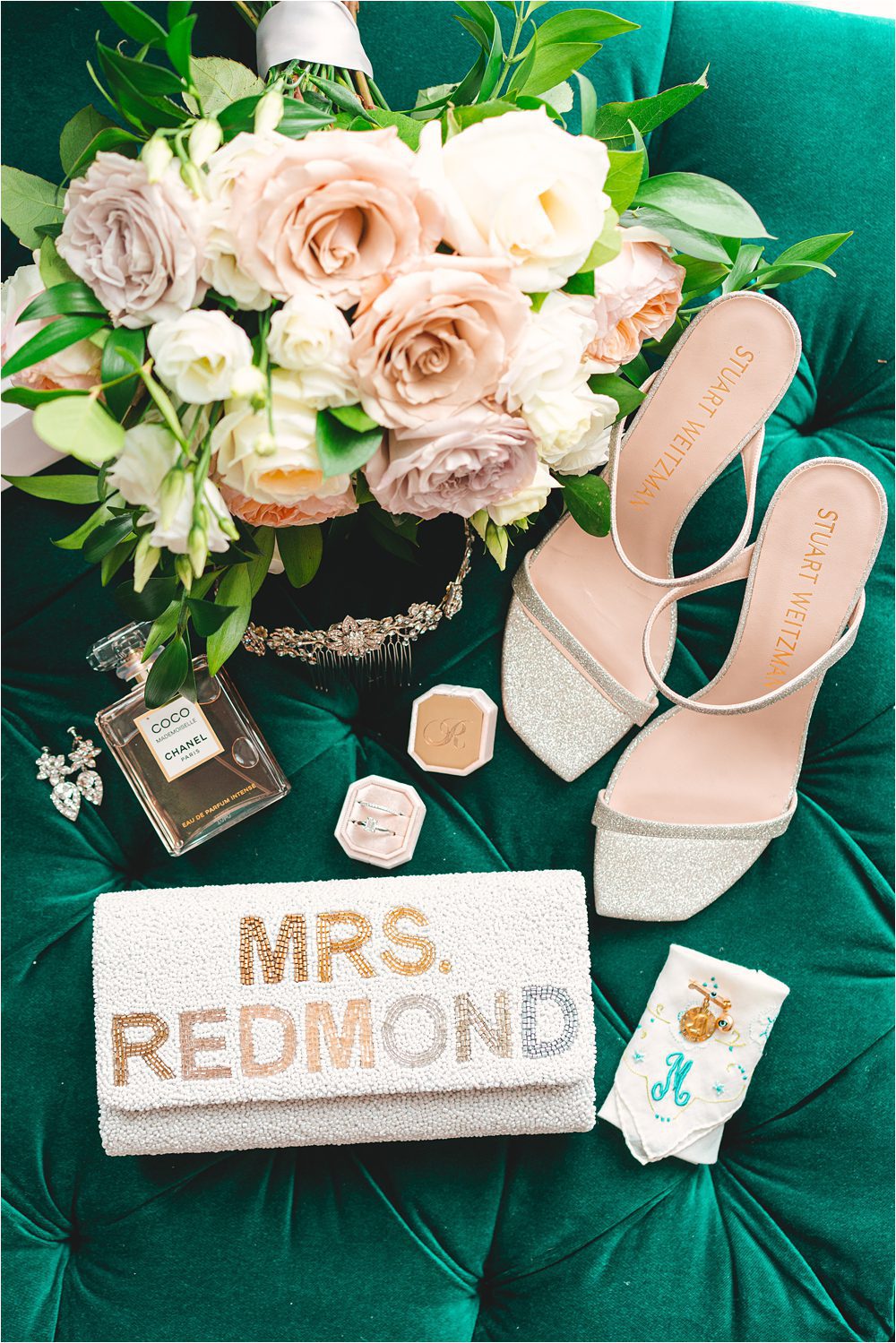 brides details for her Grand Bohemian Hotel wedding in Charlotte NC