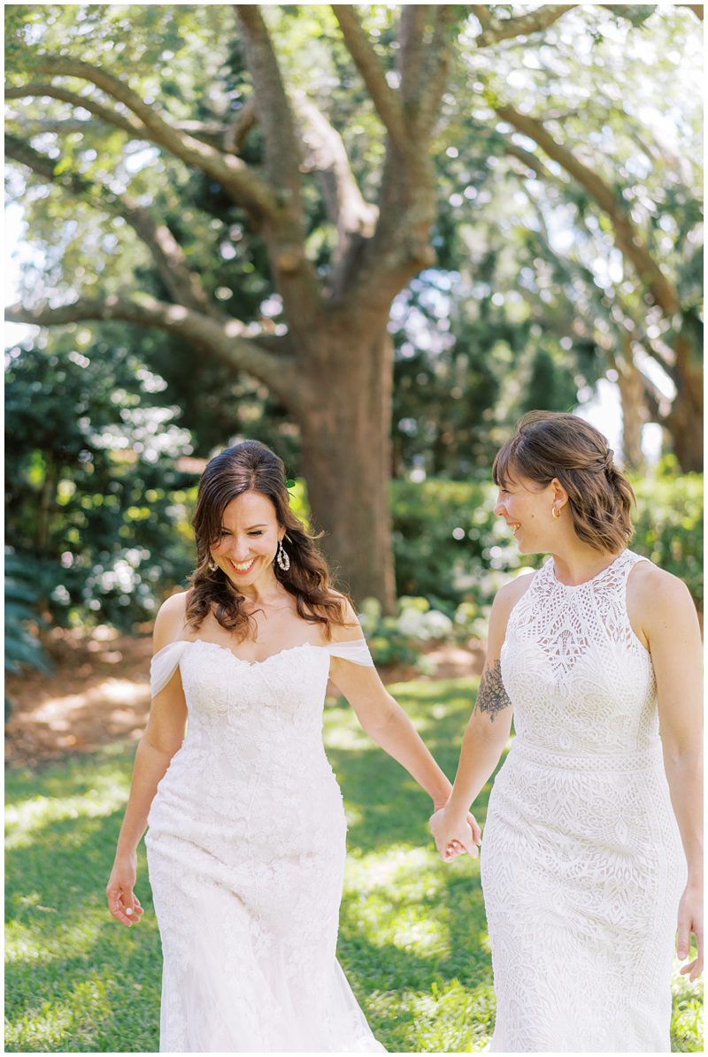 Two brides at Lowndes Grove wedding