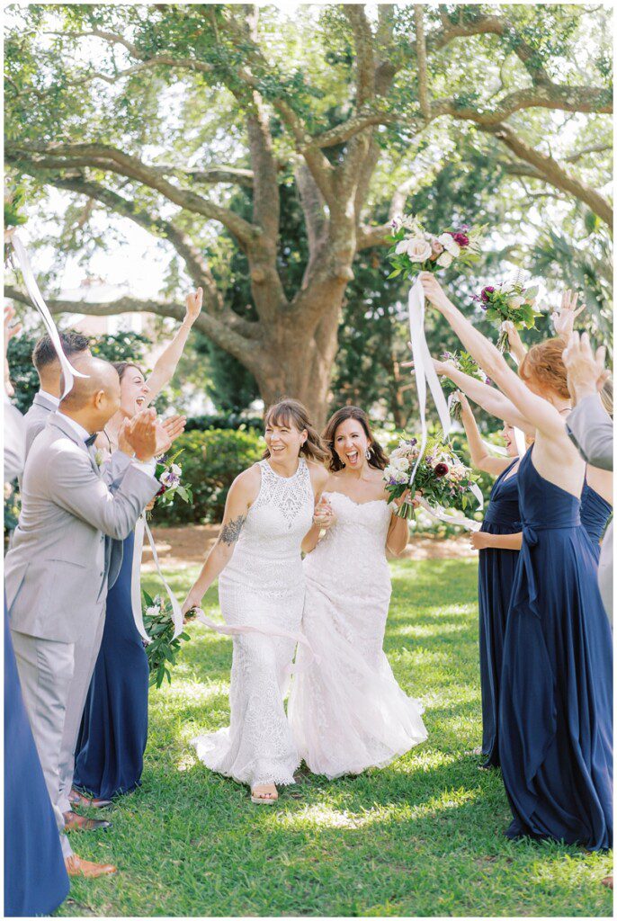 Fun wedding party photo at Lowndes Grove