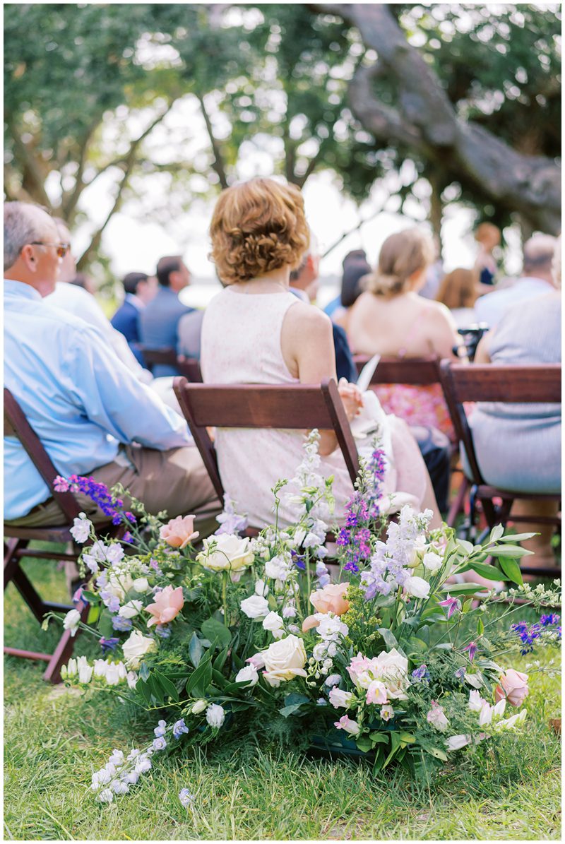 beautiful floral wedding ceremony decor idea
