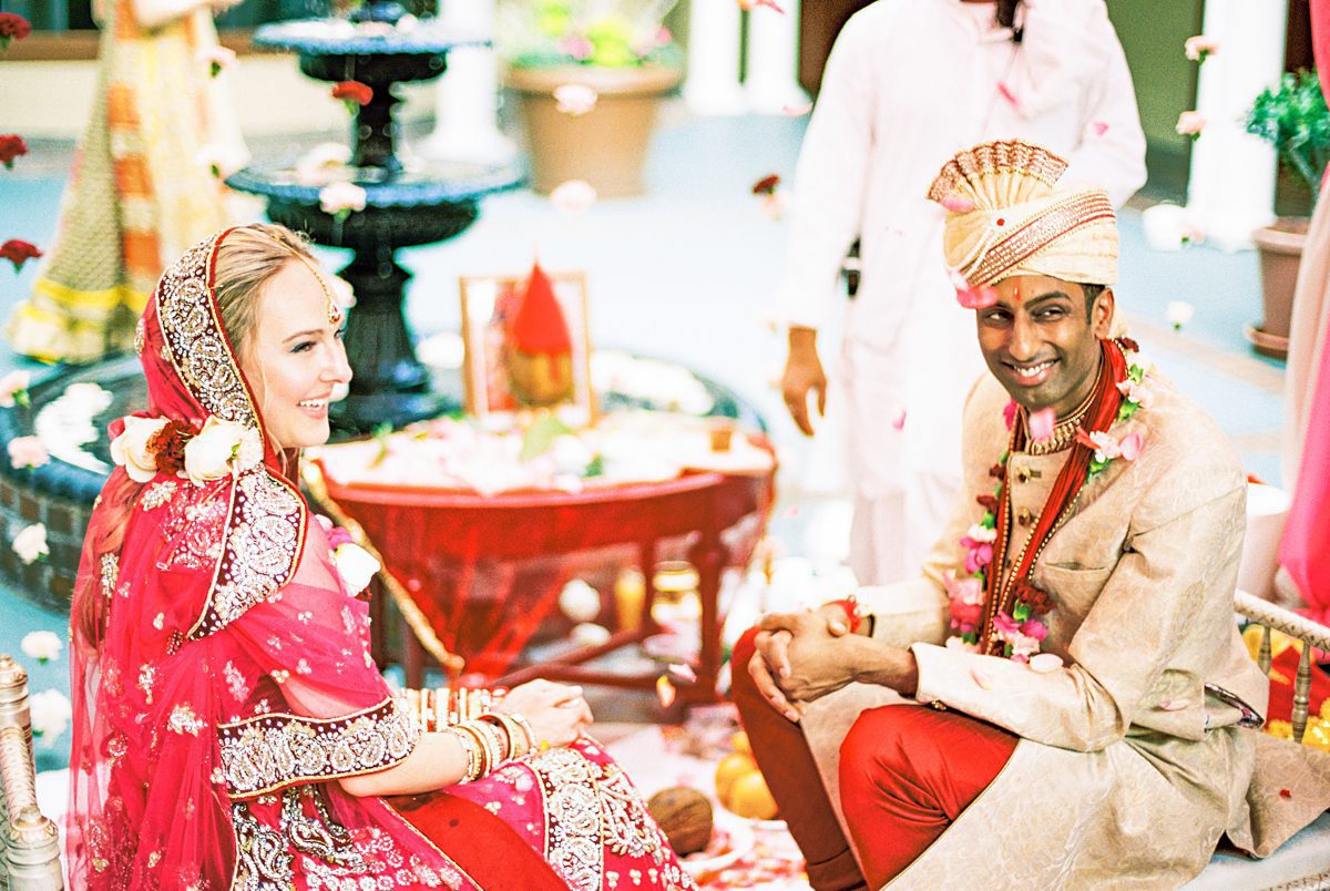 colorful indian wedding ceremony in charleston sc