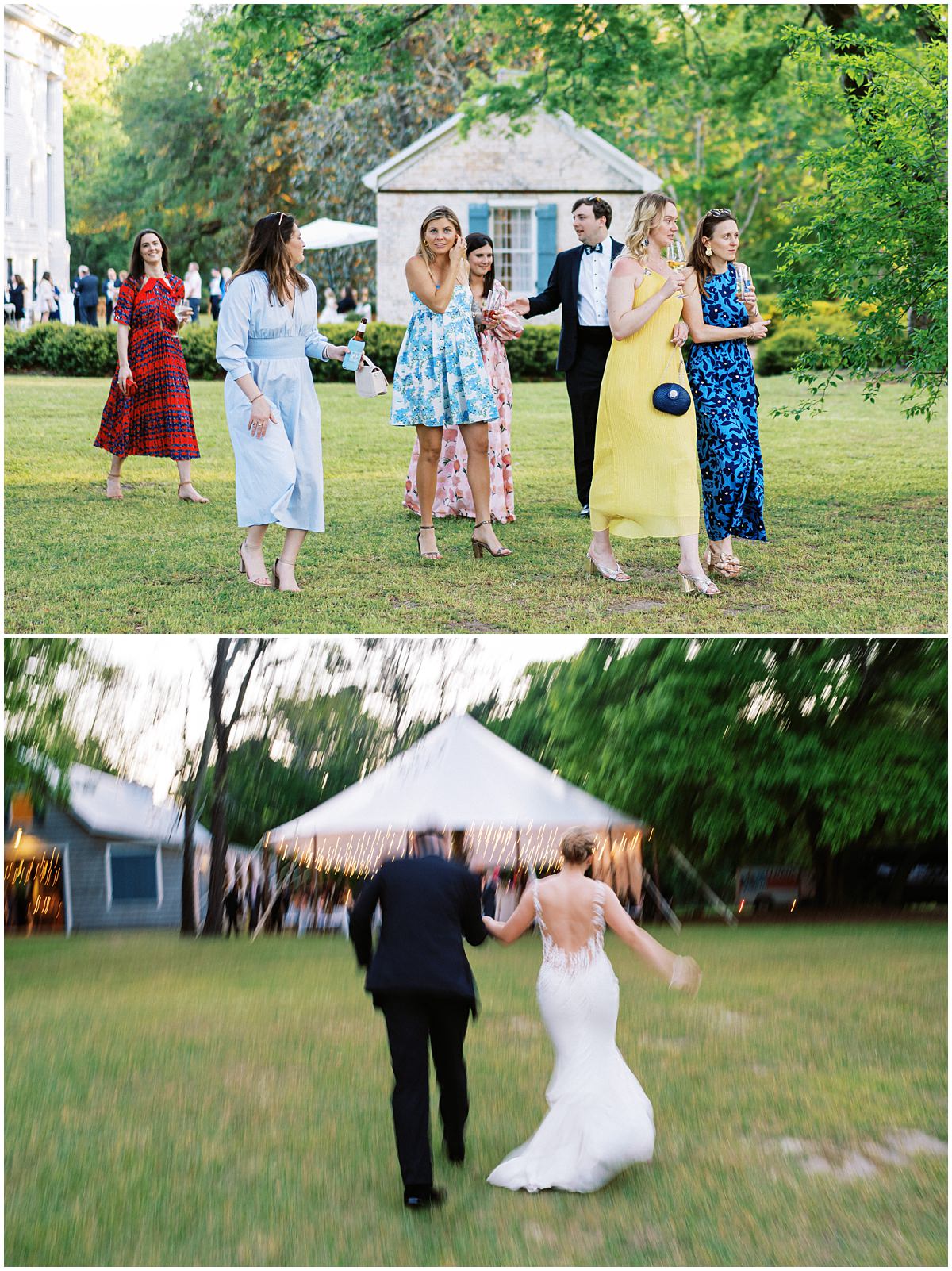 colorful outfits for a guest at a spring Southern wedding