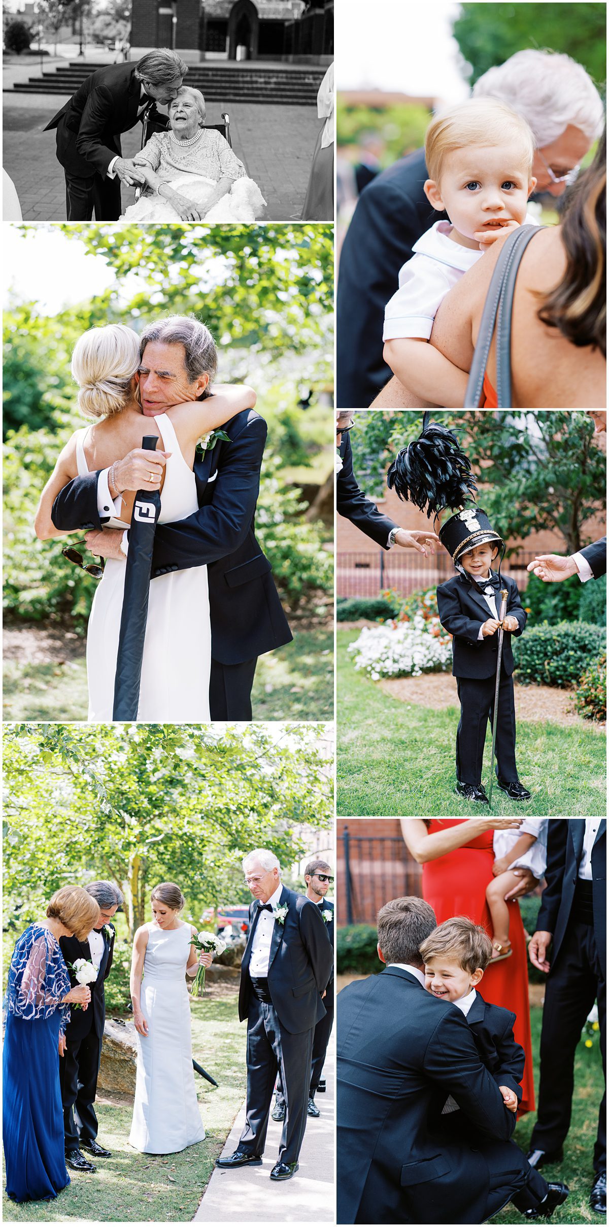 candid photos of families on a wedding day are just as important as smiling ones