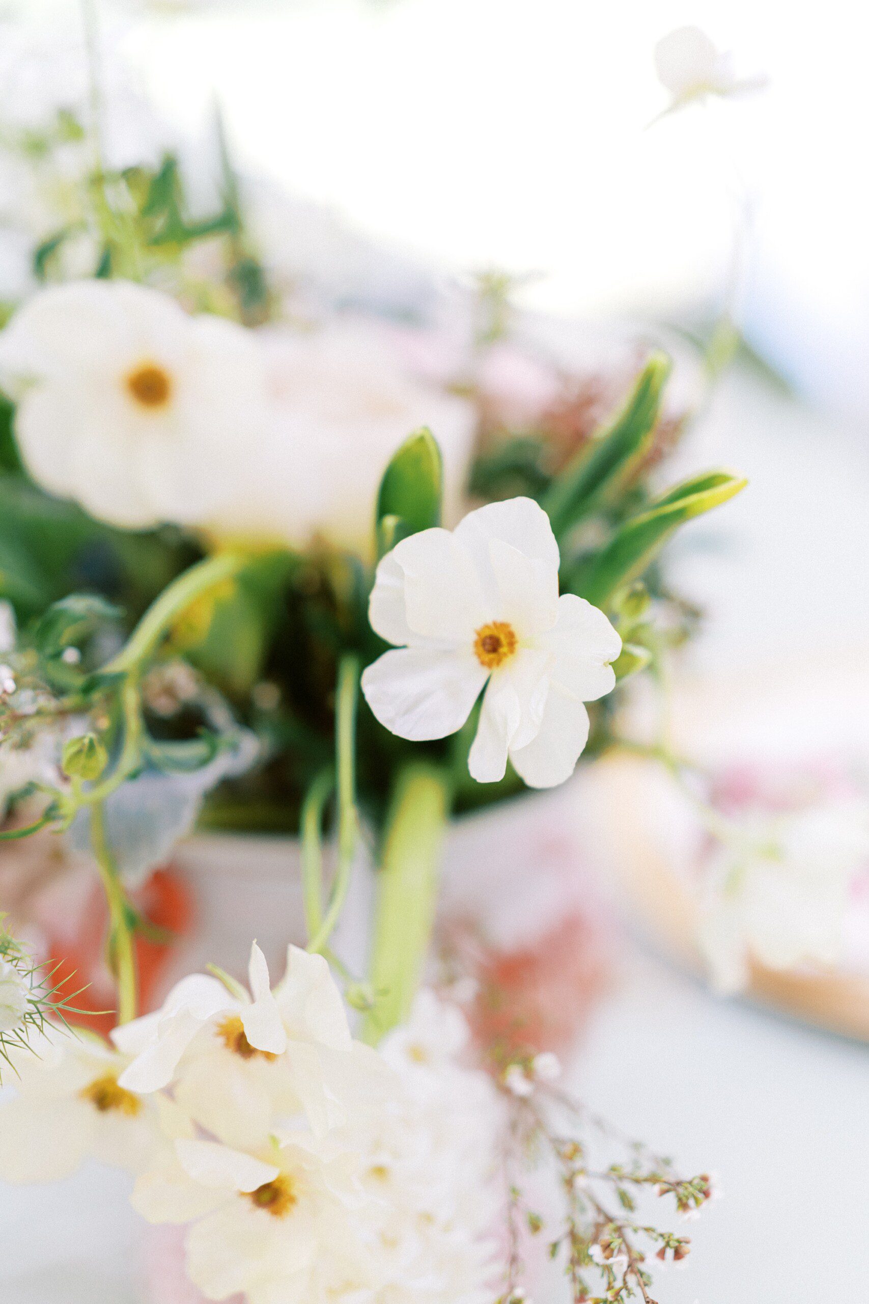 Delicate florals for a whimsical garden wedding